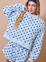 Polka Dot Mockneck
