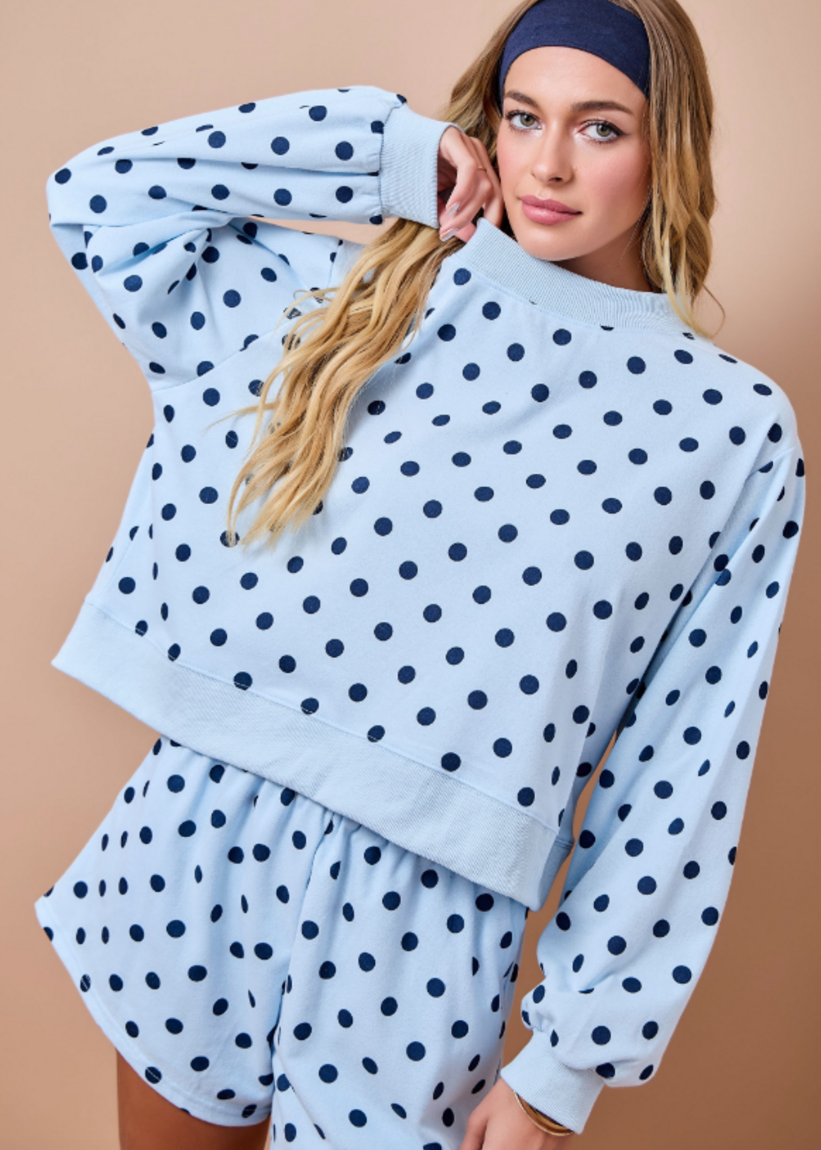 Polka Dot Mockneck