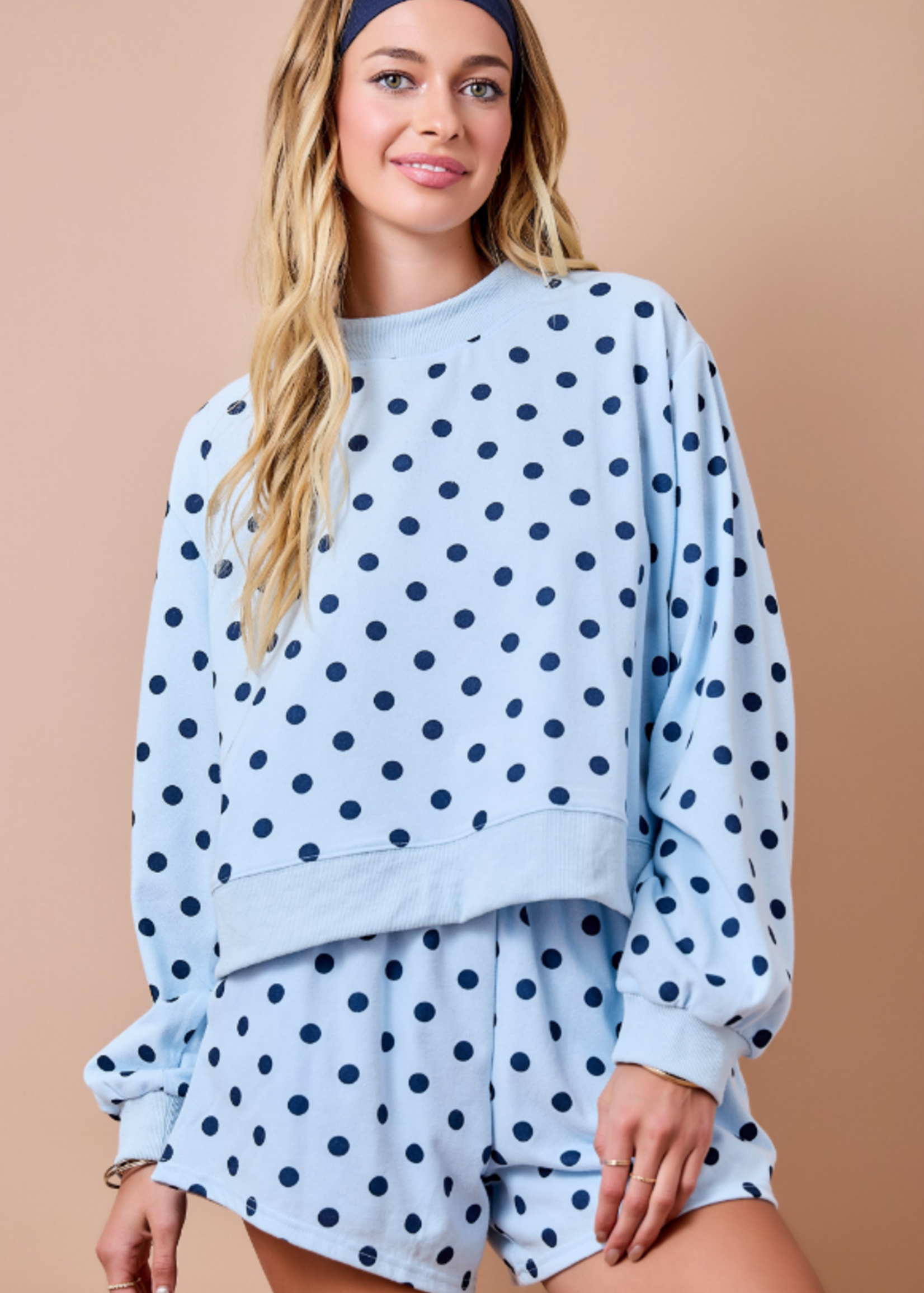 Polka Dot Mockneck