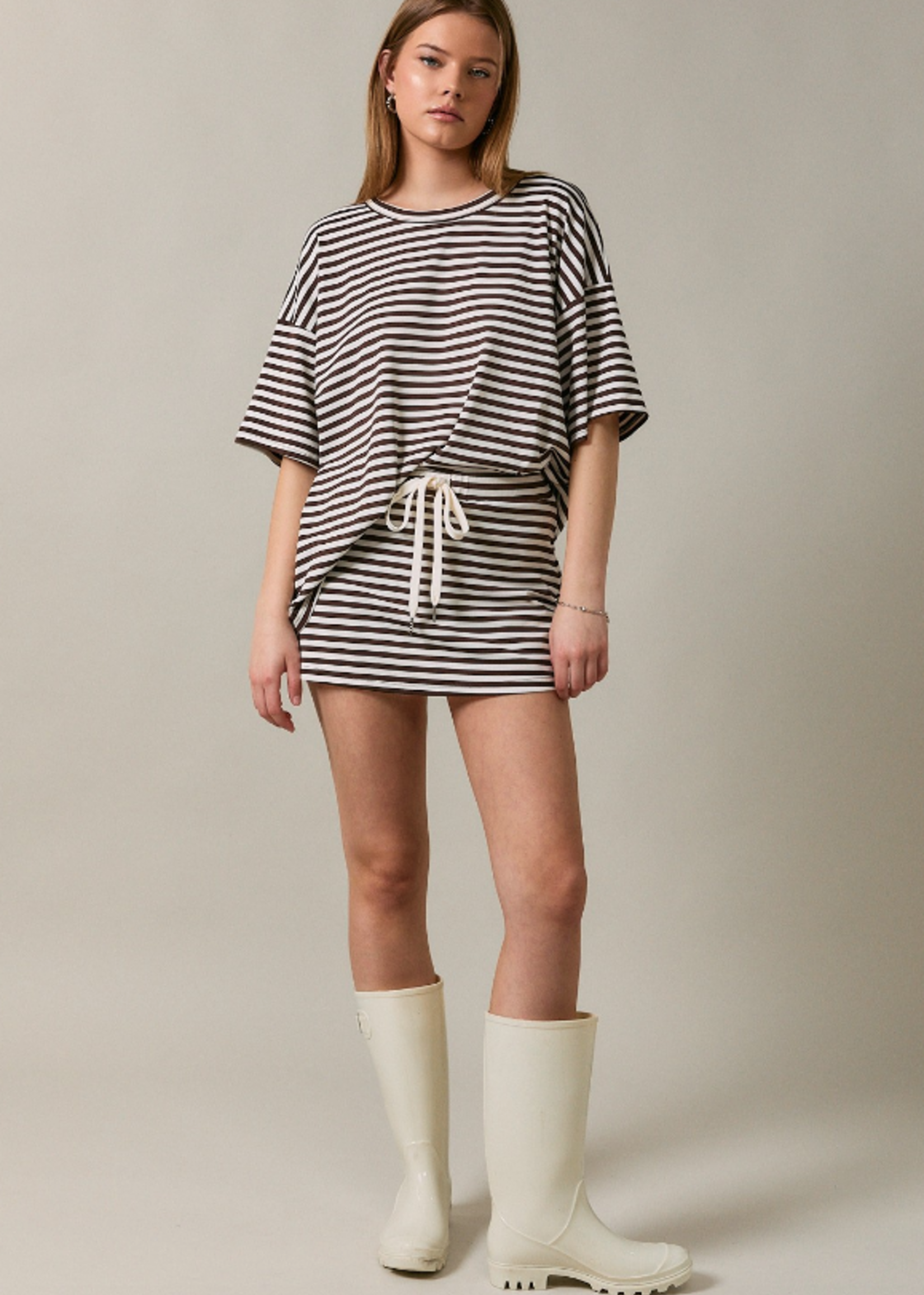 Brown Stripe Top