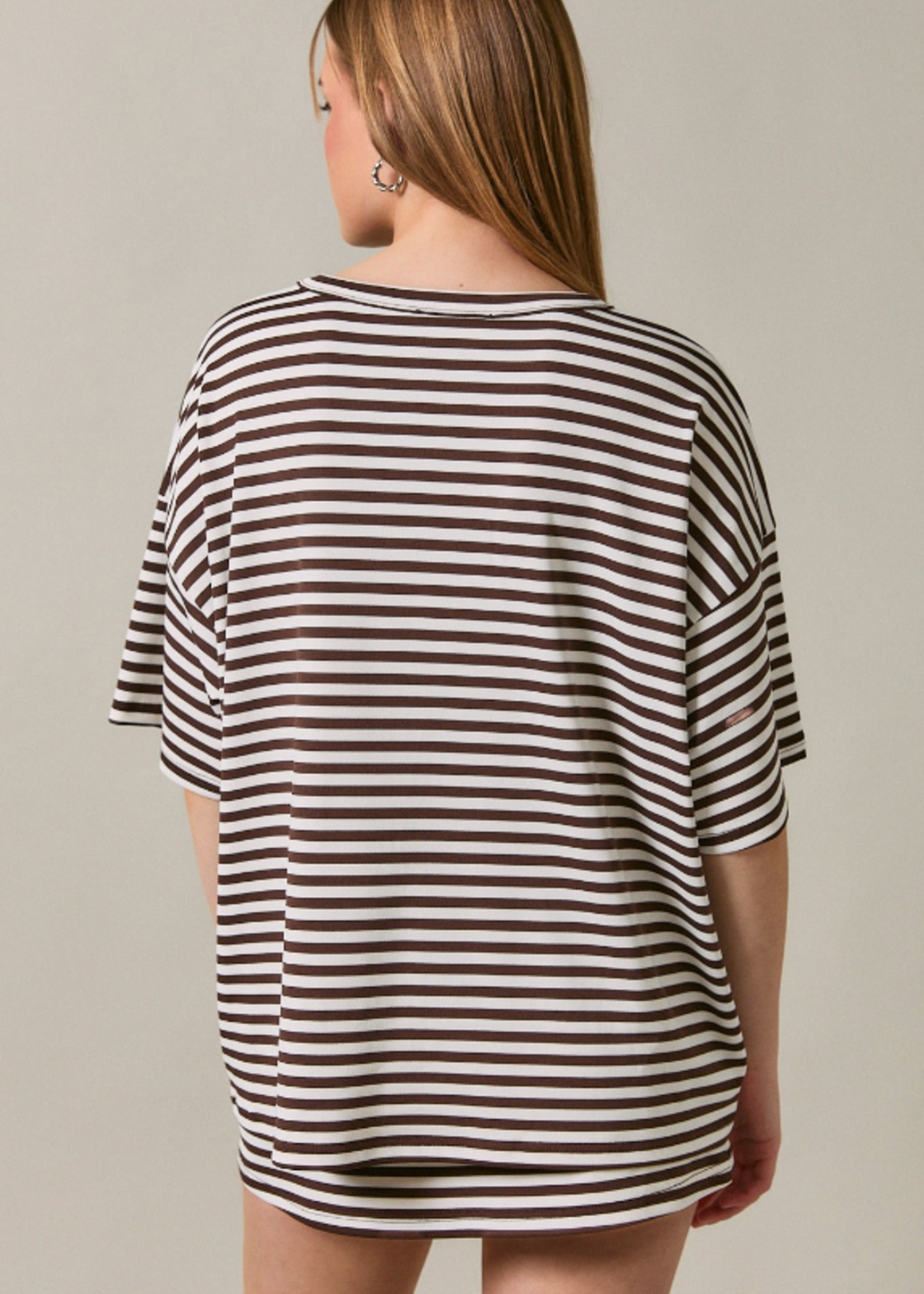 Brown Stripe Top