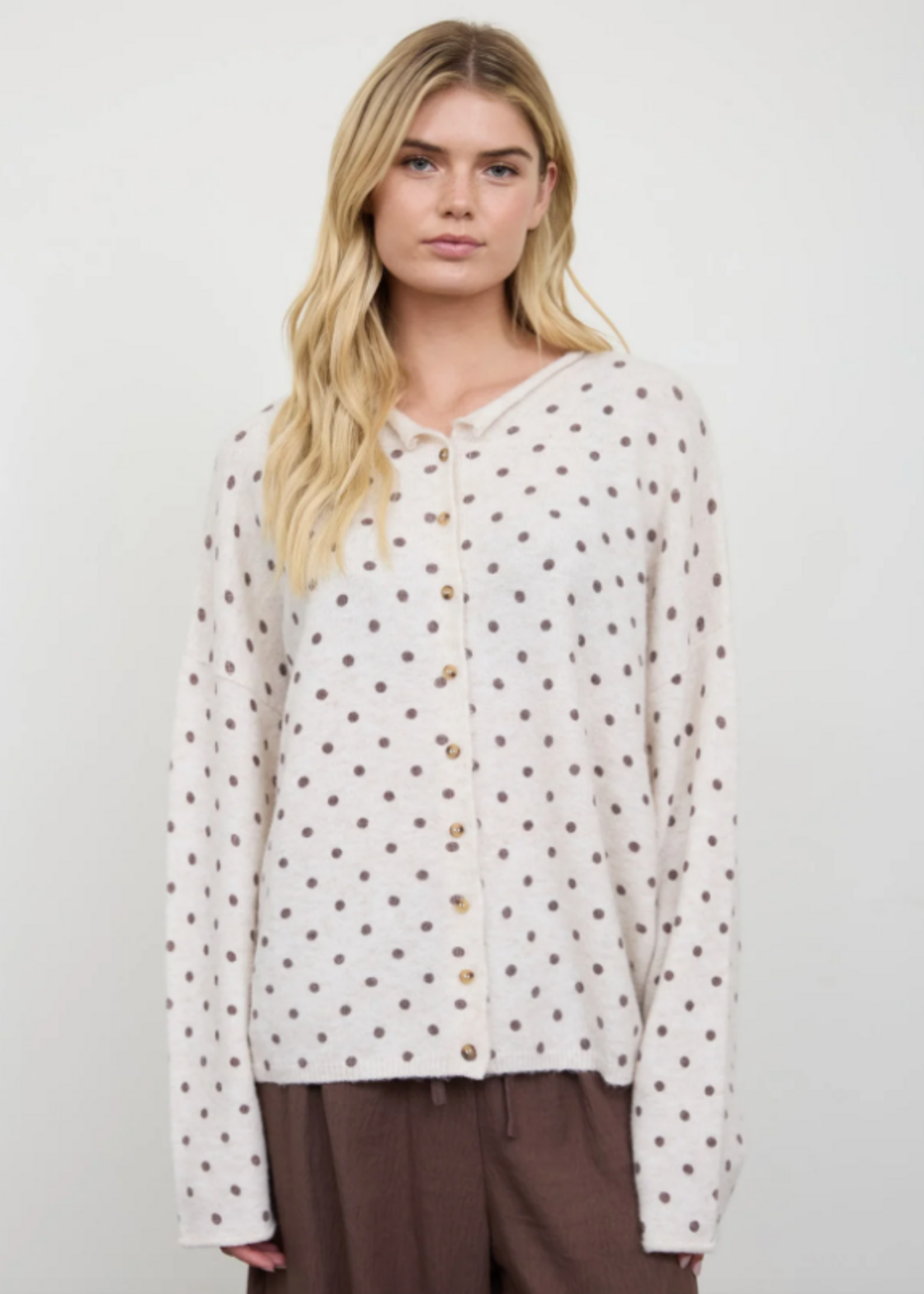Soft Polka Dot Cardigan (2 Colors)