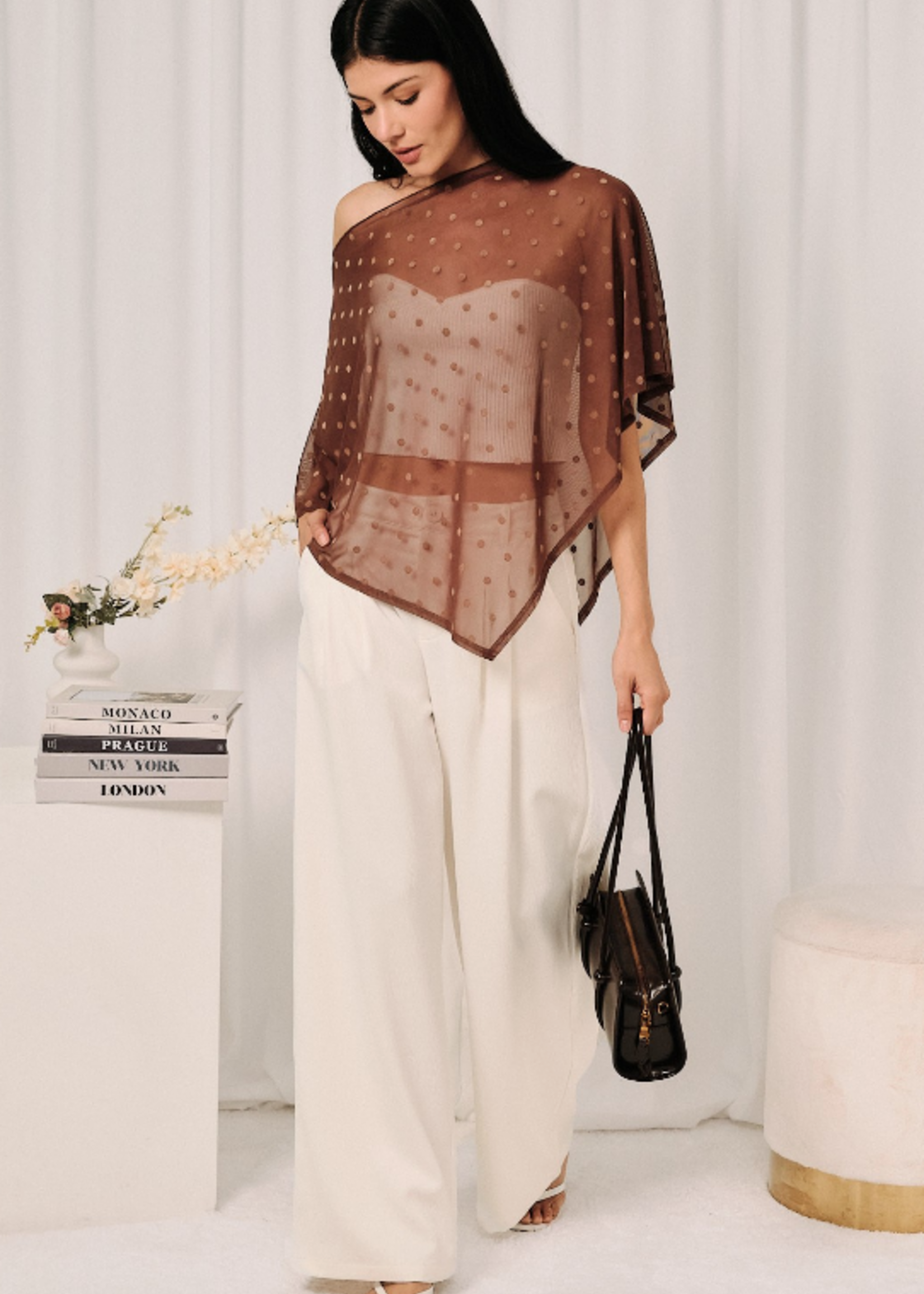 Brown Dot Poncho