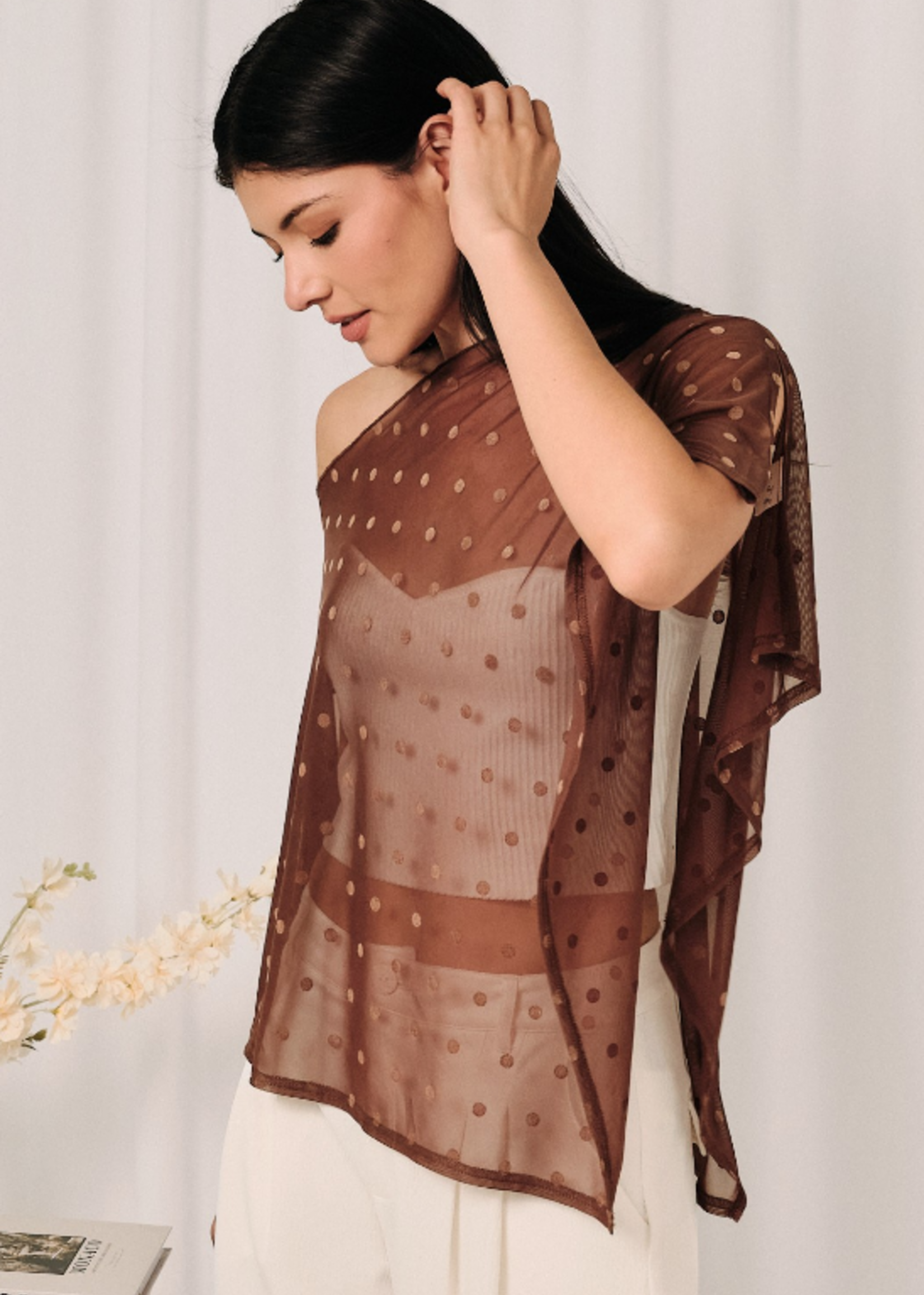 Brown Dot Poncho