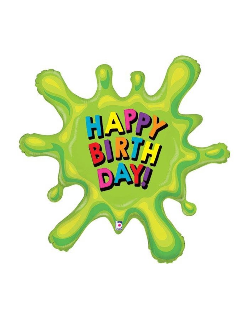 Green Slime Birthday Balloon