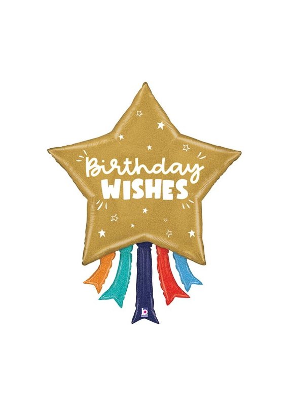 9th Letterpress Birthday star balloon