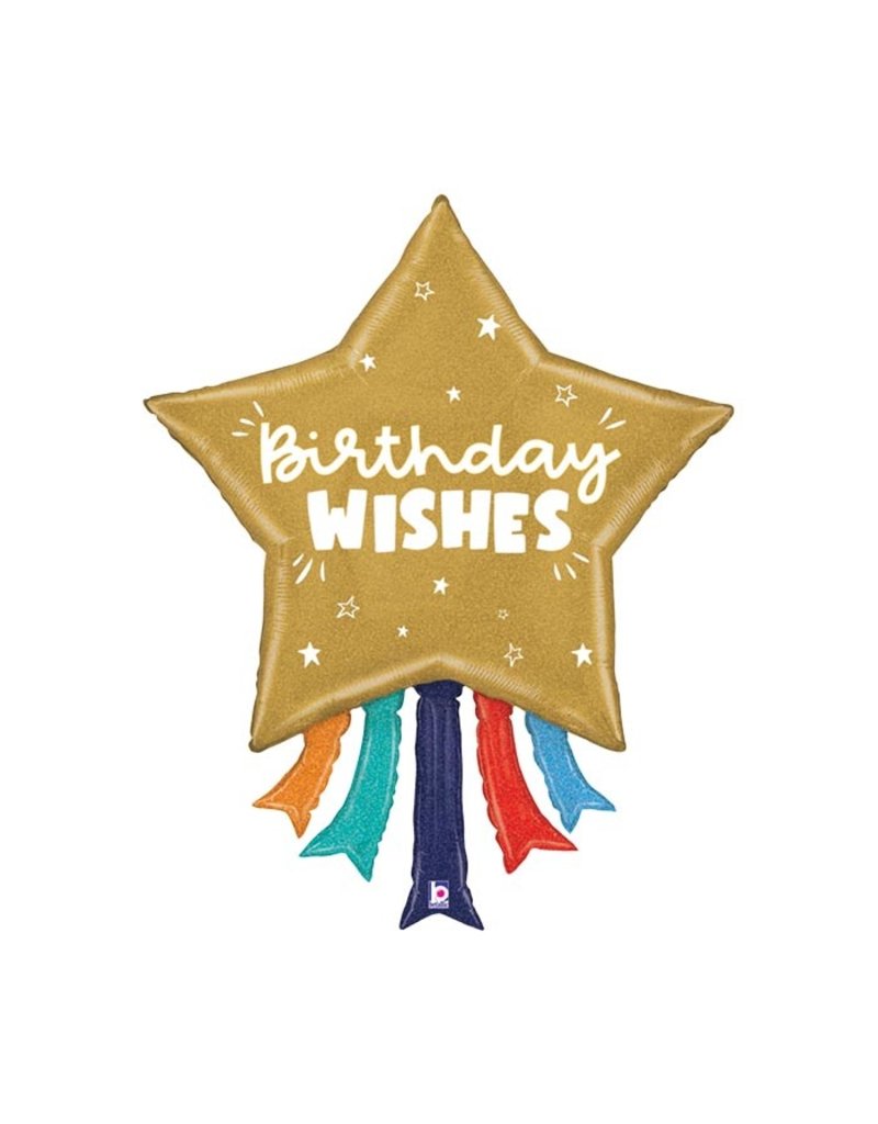 9th Letterpress Birthday star balloon