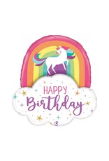 Anagram Unicorn and Rainbow Birthday Balloon