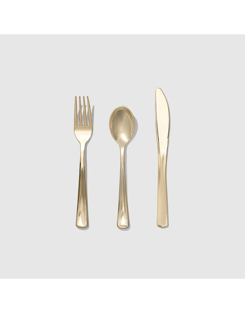 Coterie Party Metallic Gold Cutlery