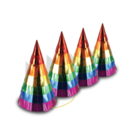 Party Partners Rainbow Fringe Party Hats Packaged