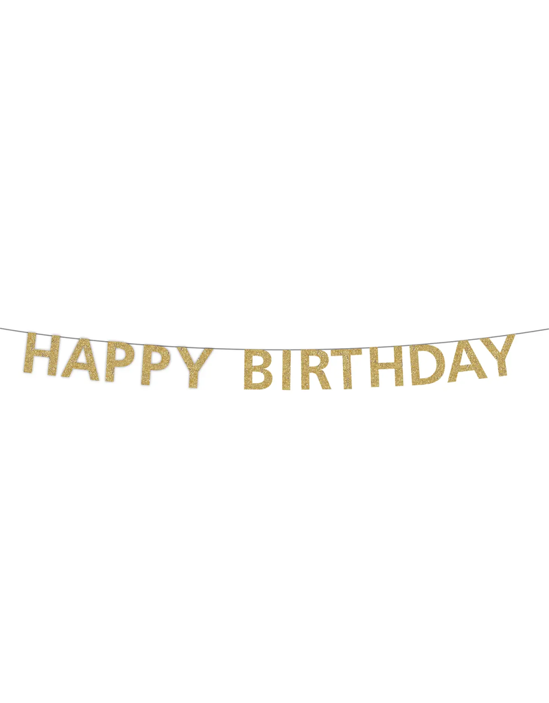 Party Partners Gold Glitter Birthday Banner