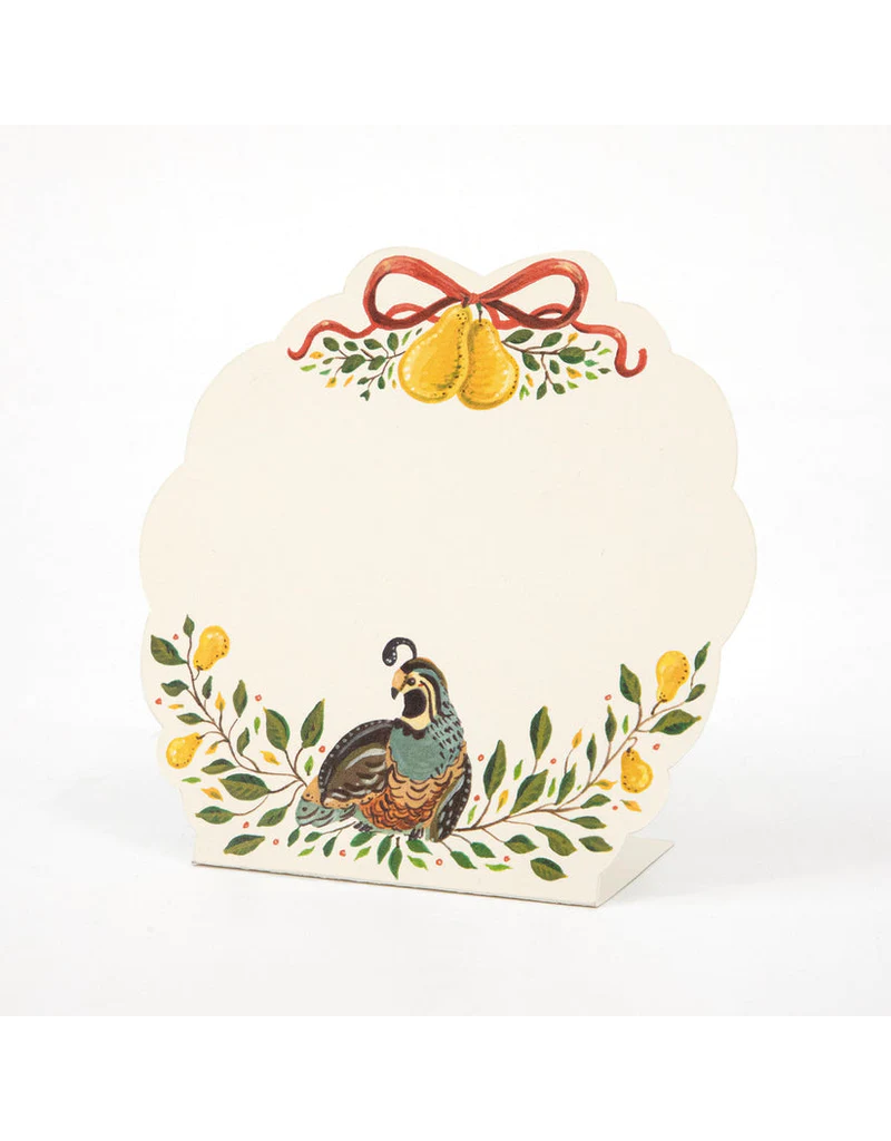 Hester & Cook Partridge Place Card