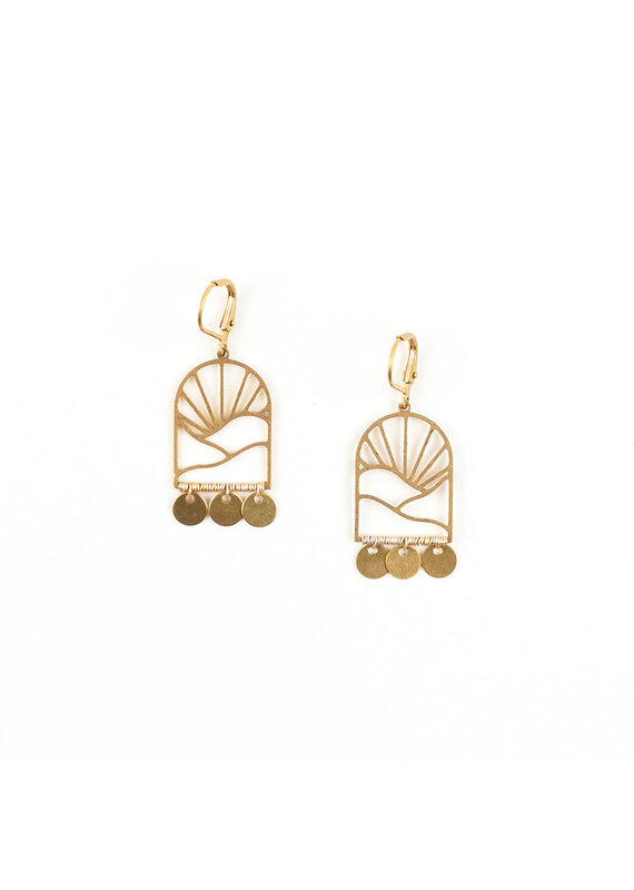 Altiplano Brass Sunrise Earrings