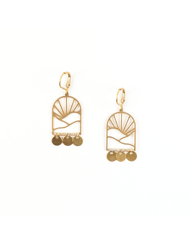 Altiplano Brass Sunrise Earrings