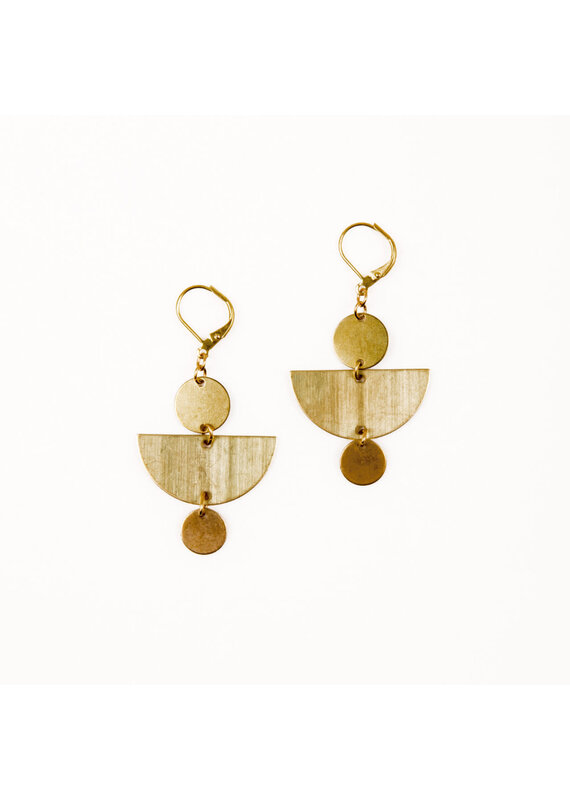 Altiplano Half Moon and Disc Earrings