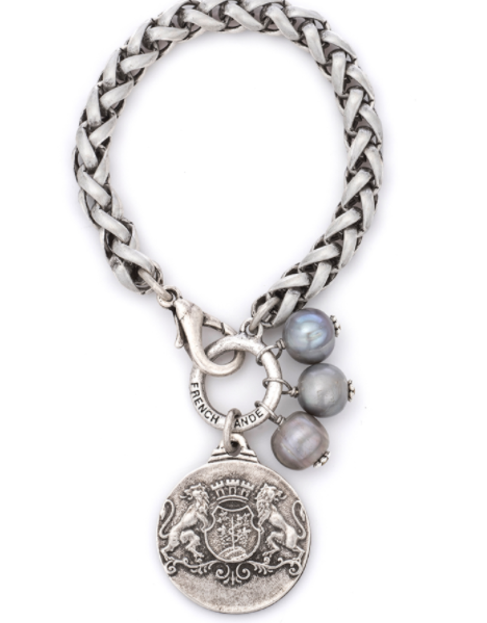 French Kande Cheval Chain Aime Medallion Bracelet