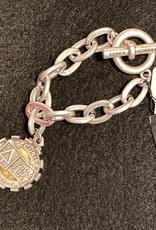 French Kande Saint Michel Medallion Chain Bracelet