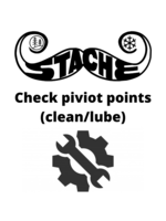 Check piviot points (clean/lube)