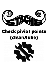 Check piviot points (clean/lube)