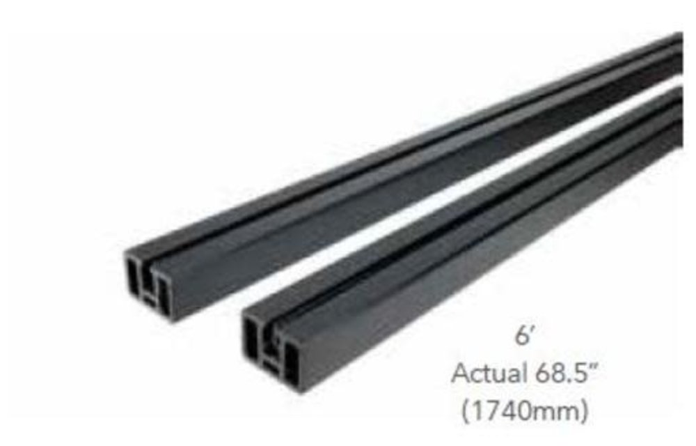 Fortress Home PureView Top and Bottom Rail 6' (2/pk)