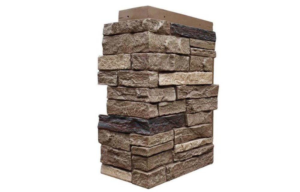 Nextstone Flush Mount Outside Corner Brown