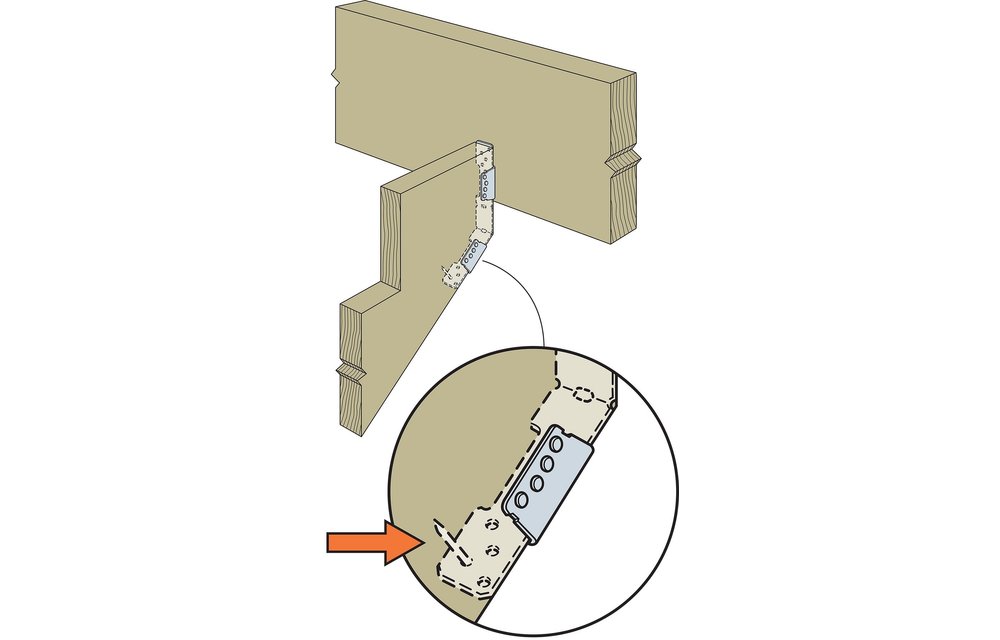Simpson LSCZ Adjustable Stair Stringer Connector Z-MAX