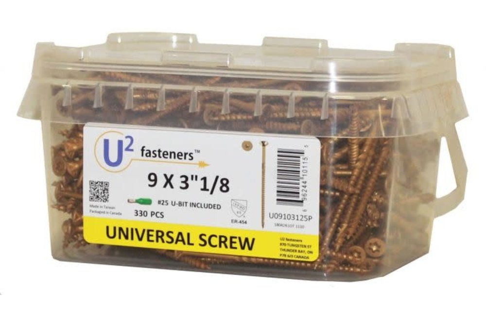U2 Universal Screw #9 x 3 1/8"