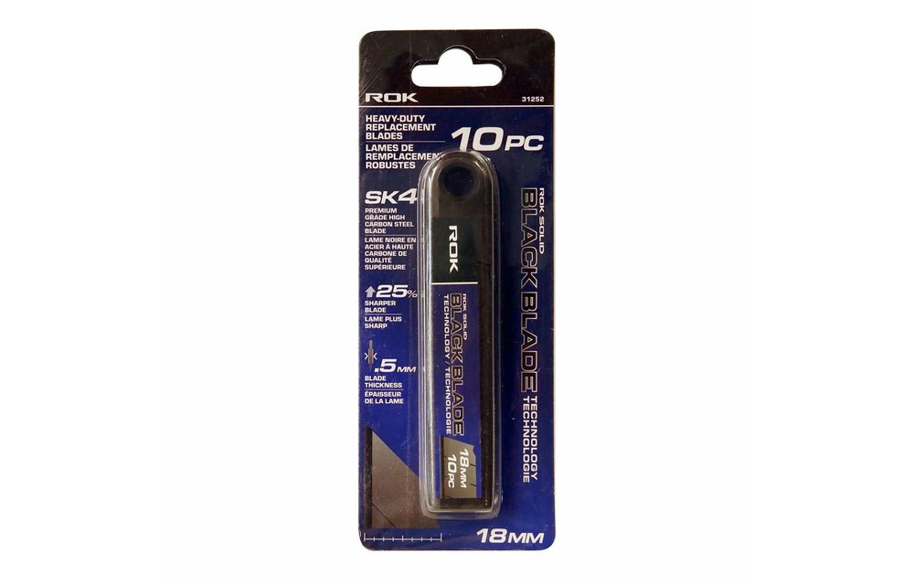ROK 18mm 10-piece Replacement Black Blade