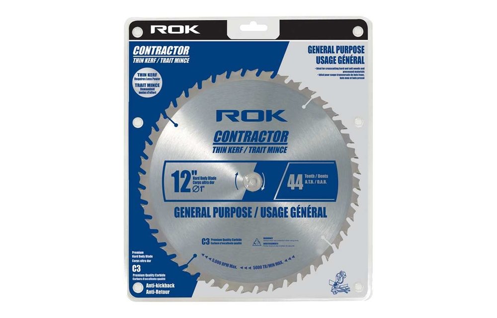ROK 12-inch x 44-tooth Thin Kerf General Purpose Saw Blade