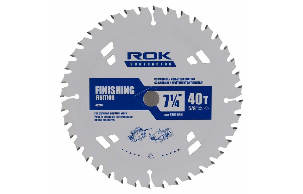 ROK 7 1/4-inch x 40-tooth Finishing Saw Blade