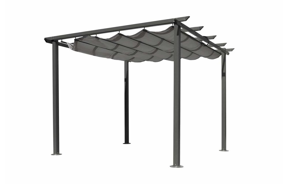 MyPatio Arbutus 10' x 10' Steel Pergola Grey