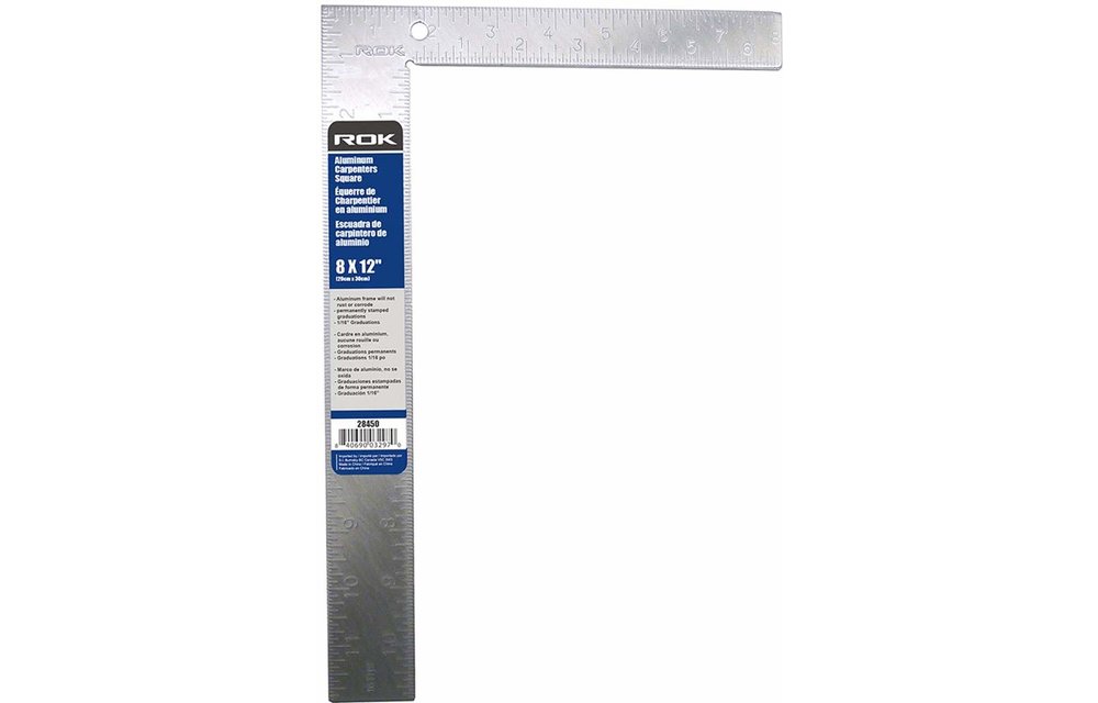 ROK 8-inch x 12-inch Aluminum Carpenters Square