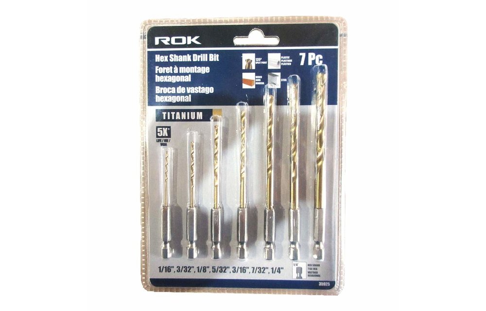 ROK Hex Shank Drill Bit Set 7-piece