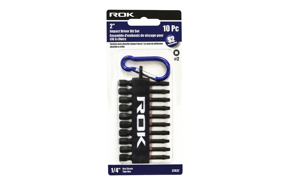 ROK Impact Driver Bit 2-inch Robertson #2 10-piece