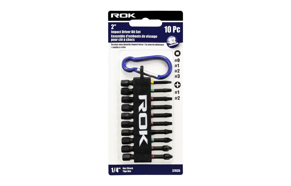 ROK Impact Driver Bit Set 2-inch 10-piece