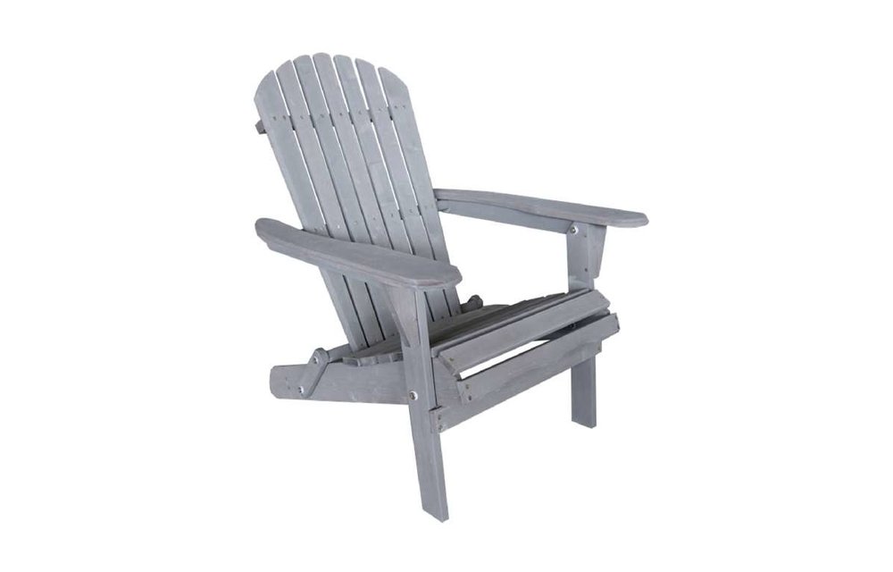 MyPatio Maine Folding Adirondack Chair Grey