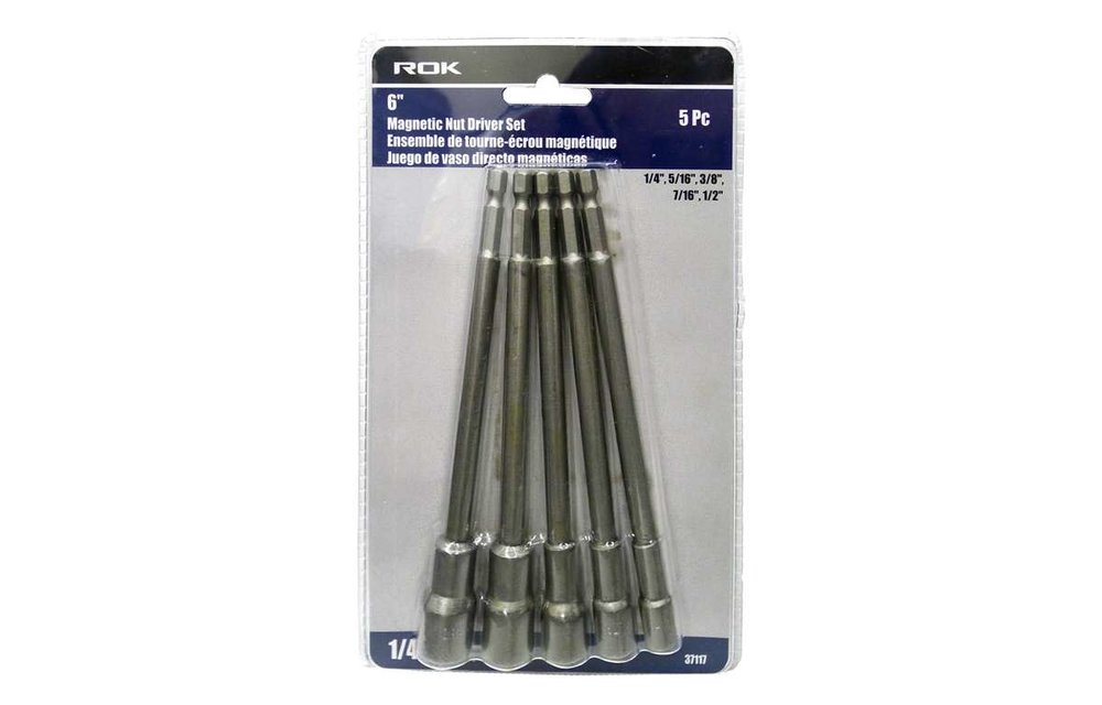 ROK Nut Driver 6-inch Magnetic 5-piece
