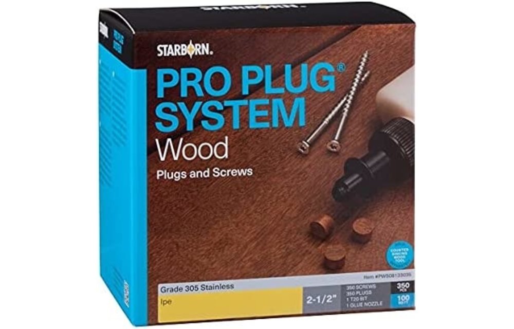 IPE plug and screw kit 100sq'