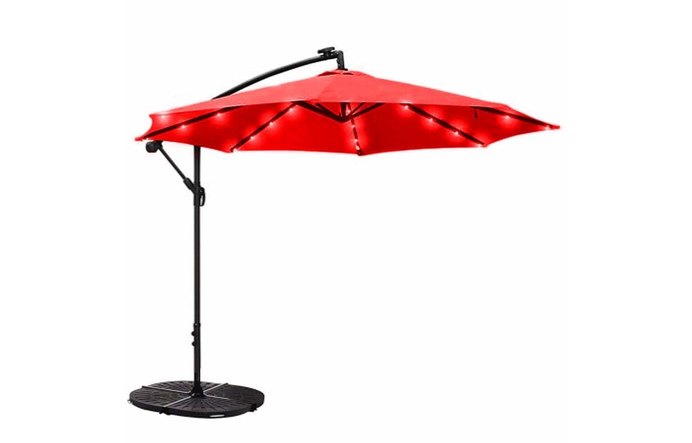 MyPatio 10' Solar LED Offset Umbrella