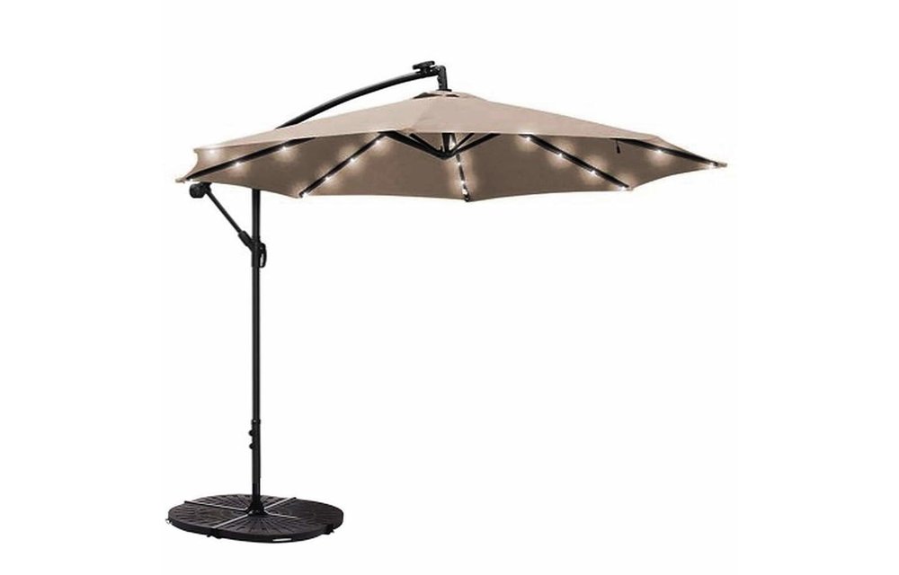 MyPatio 10' Solar LED Offset Umbrella