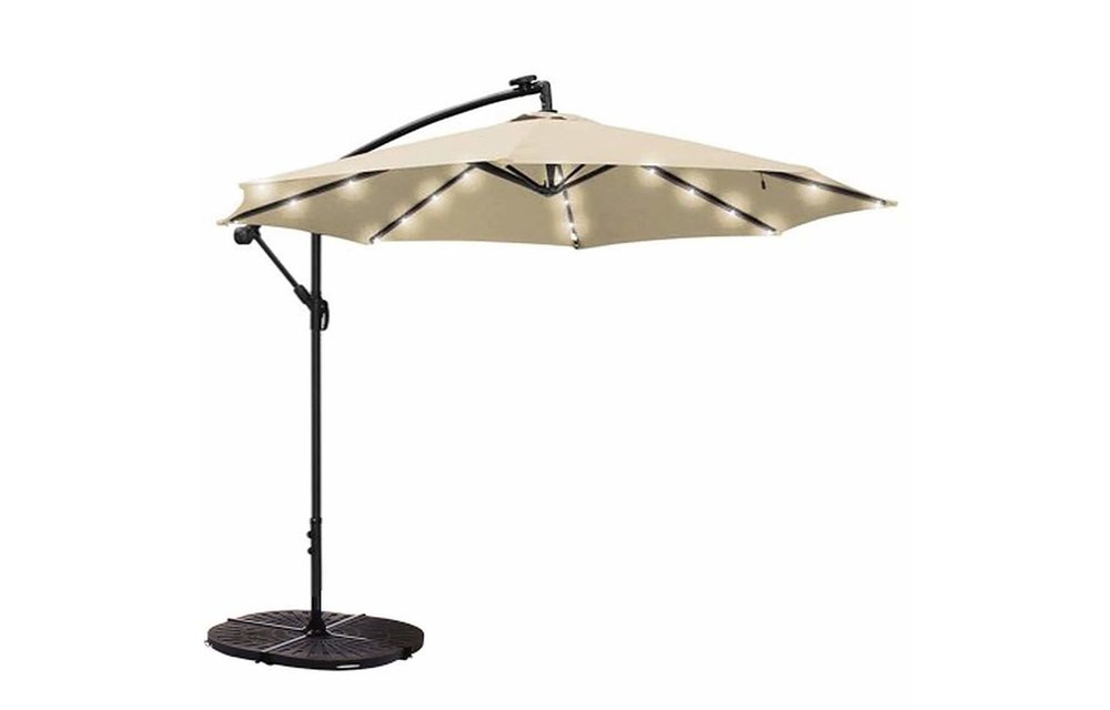 MyPatio 10' Solar LED Offset Umbrella