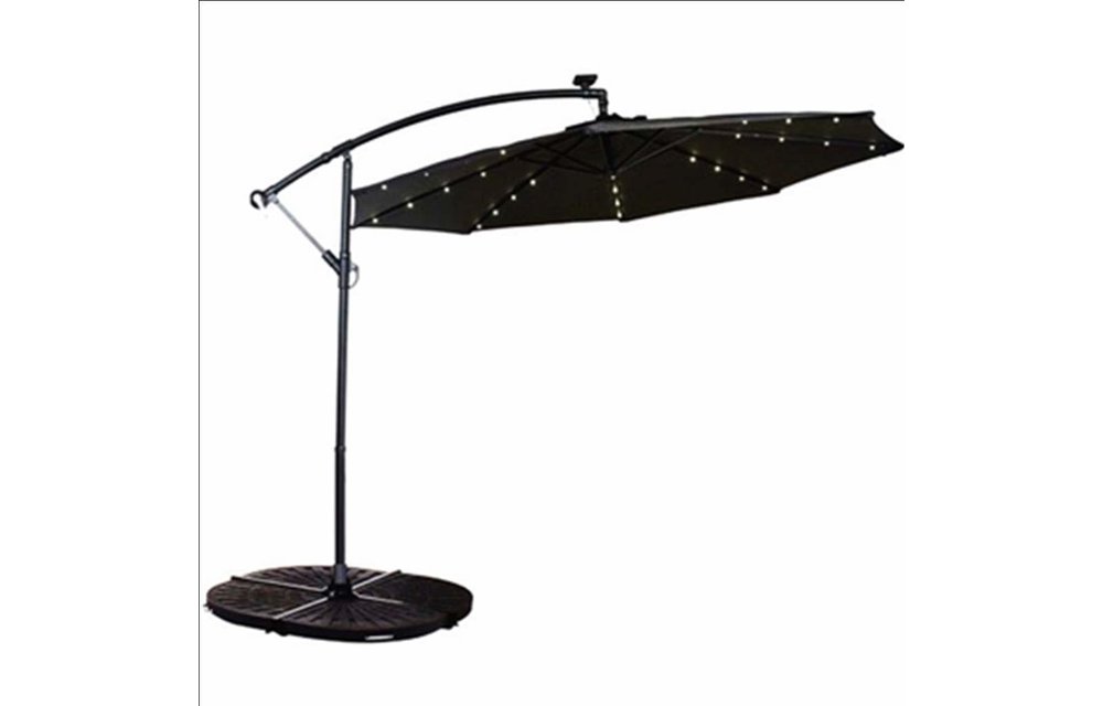 MyPatio 10' Solar LED Offset Umbrella