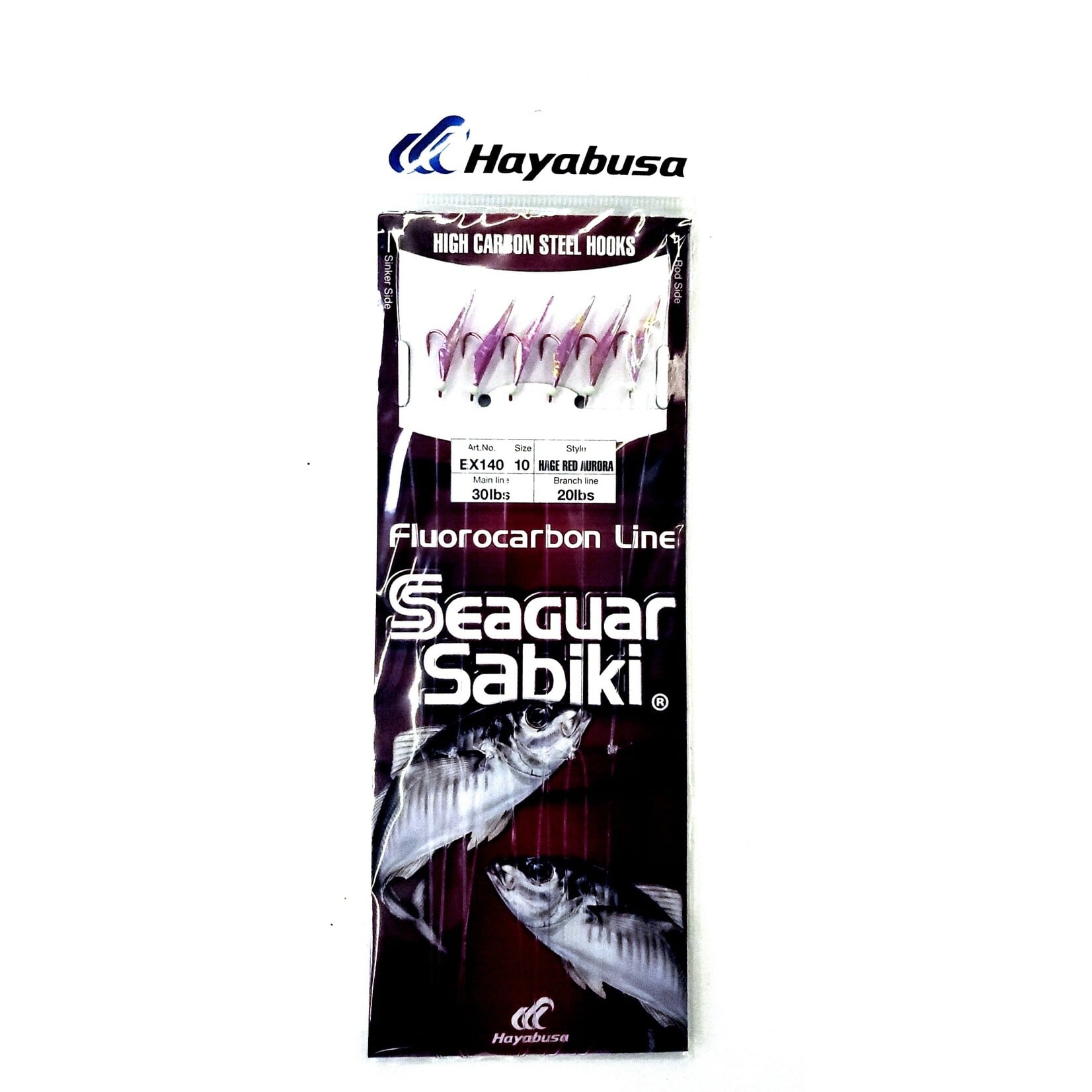 Hayabusa Hayabusa Seaguar Red Aurora Fluorocarbon Sabiki Bait Rig