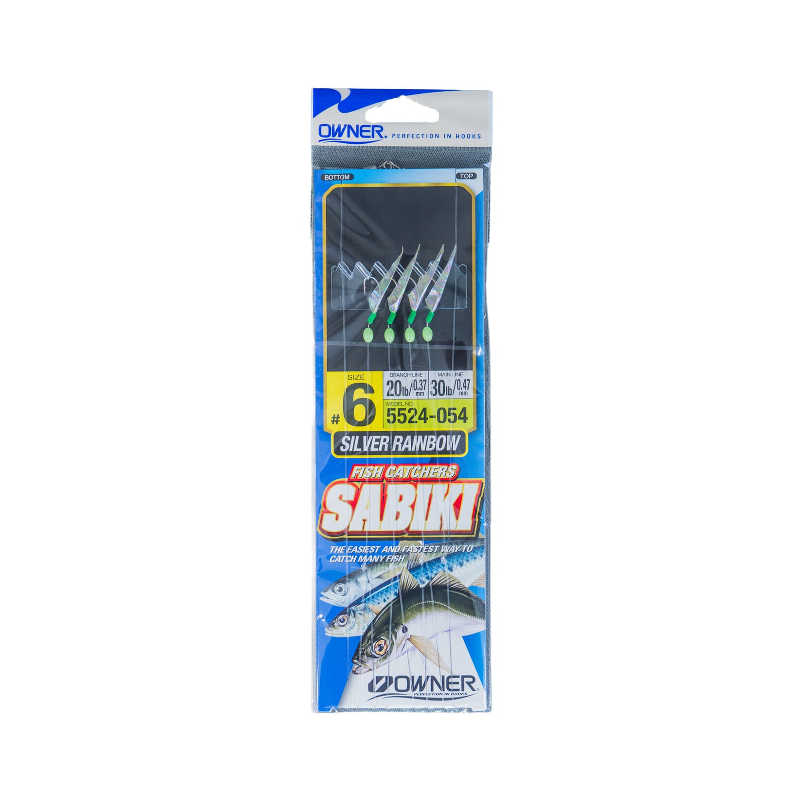 Owner Sabiki Silver Rainbow Skin Rig - Size #6