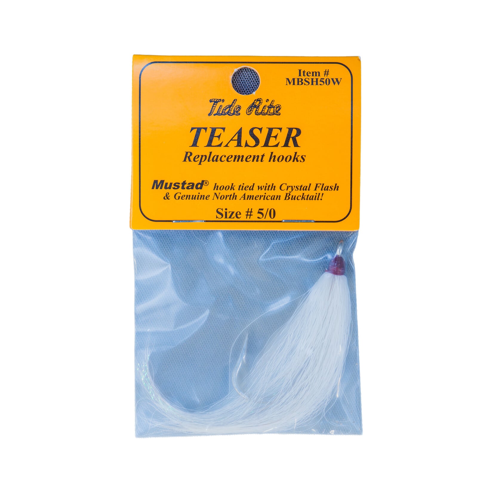 Tide Rite Mylar Specht Teaser Hook - White / Silver (5/0)