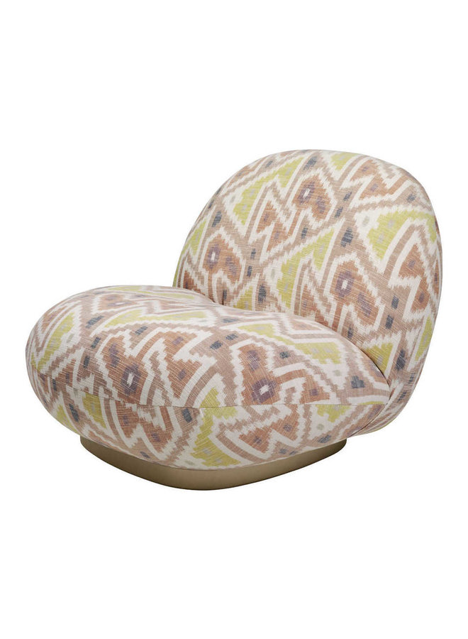 Pacha Lounge Chair - Fully Upholstered, Pearl Gold