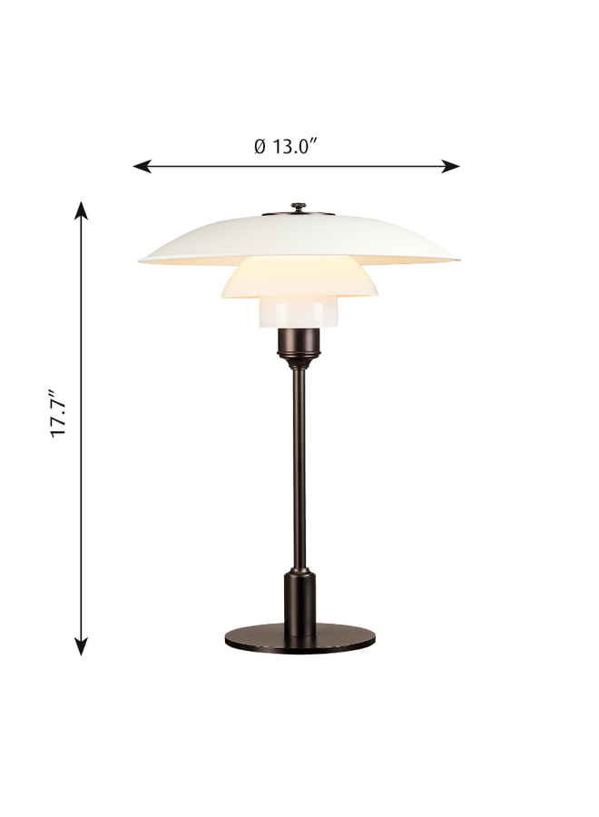 PH 3.5-2.5 Table Lamp with Aluminum Top Shade