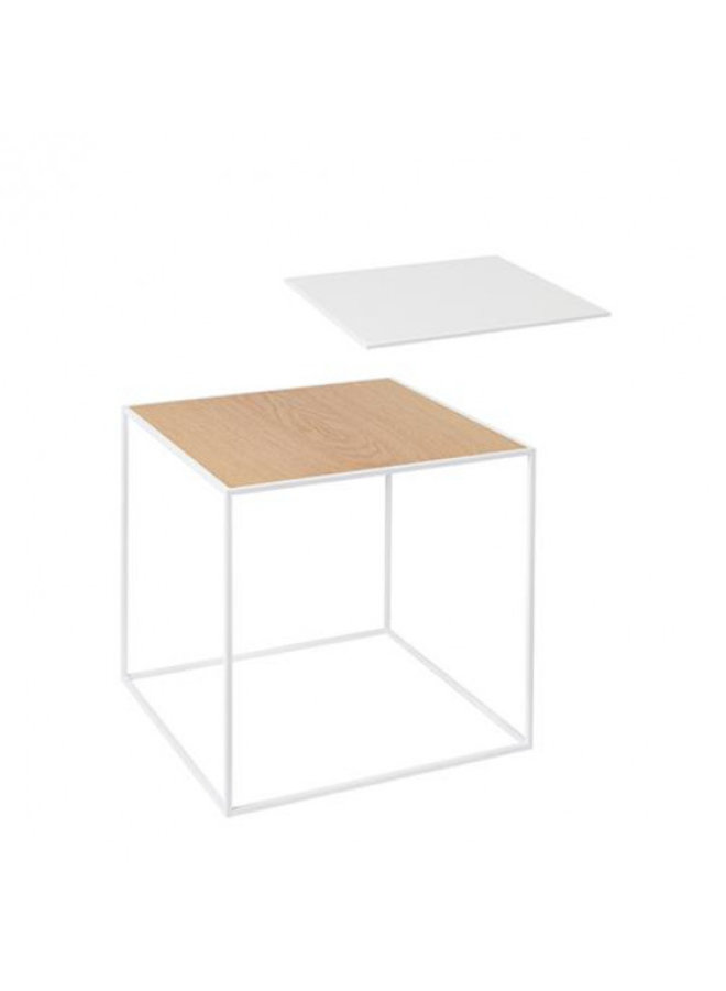 Twin 35 table, White frame