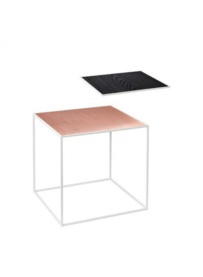 Twin 42 table, White frame