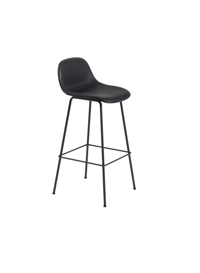 FIBER BAR STOOL W. BACKREST / TUBE BASE H: 75 CM / 29.5"